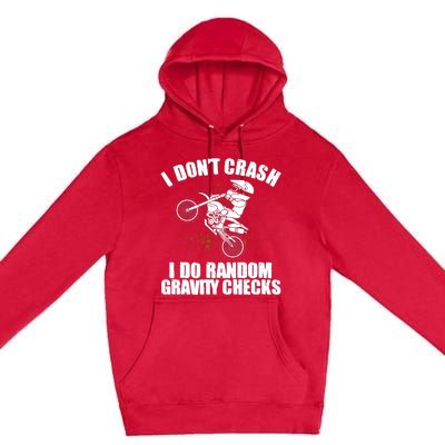 Funny Dirt Bike Gift Boy Random Gravity Checks Motocross Premium Pullover Hoodie