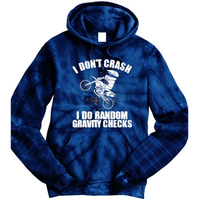 Funny Dirt Bike Gift Boy Random Gravity Checks Motocross Tie Dye Hoodie