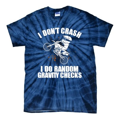 Funny Dirt Bike Gift Boy Random Gravity Checks Motocross Tie-Dye T-Shirt