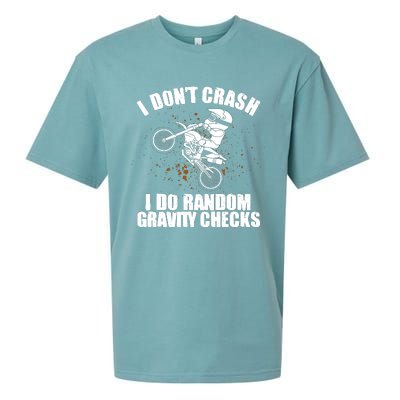 Funny Dirt Bike Gift Boy Random Gravity Checks Motocross Sueded Cloud Jersey T-Shirt