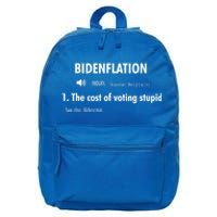 Funny Definition BidenFlation The Cost Of Voting Stupid 16 in Basic Backpack