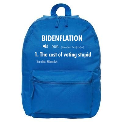 Funny Definition BidenFlation The Cost Of Voting Stupid 16 in Basic Backpack