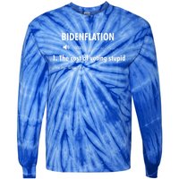 Funny Definition BidenFlation The Cost Of Voting Stupid Tie-Dye Long Sleeve Shirt