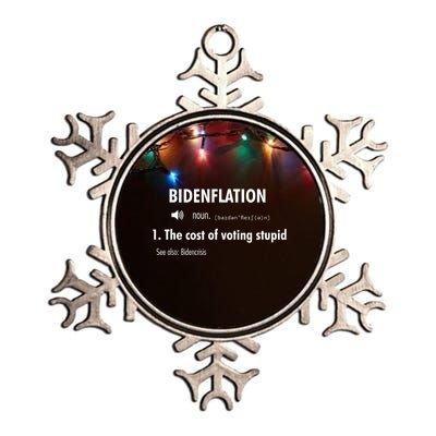 Funny Definition BidenFlation The Cost Of Voting Stupid Metallic Star Ornament