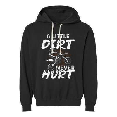 Funny Dirt Bike Gift For Motorcycle Motocross Biker Garment-Dyed Fleece Hoodie