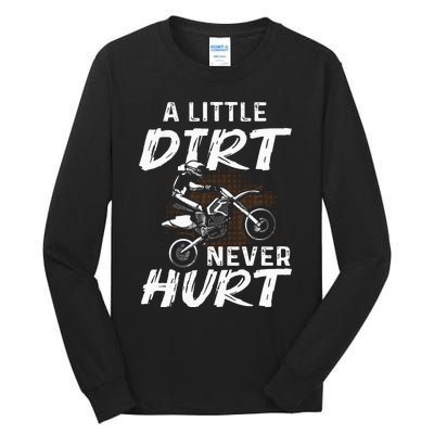 Funny Dirt Bike Gift For Motorcycle Motocross Biker Tall Long Sleeve T-Shirt