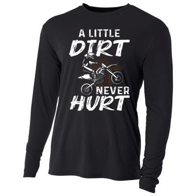 Funny Dirt Bike Gift For Motorcycle Motocross Biker Cooling Performance Long Sleeve Crew