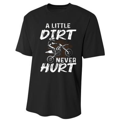 Funny Dirt Bike Gift For Motorcycle Motocross Biker Performance Sprint T-Shirt