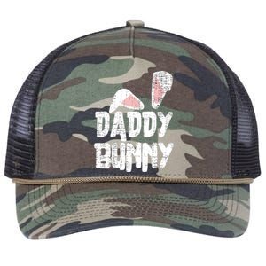 Funny Daddy Bunny Ears Easter Family Matching Father Dad Gift Retro Rope Trucker Hat Cap