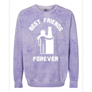 Funny Drinking Best Friend Forever Dad Saying Colorblast Crewneck Sweatshirt