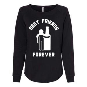 Funny Drinking Best Friend Forever Dad Saying Womens California Wash Sweatshirt