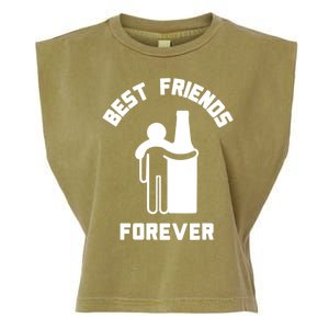 Funny Drinking Best Friend Forever Dad Saying Garment-Dyed Women's Muscle Tee