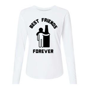 Funny Drinking Best Friend Forever Dad Saying Womens Cotton Relaxed Long Sleeve T-Shirt