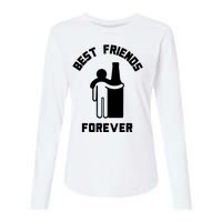 Funny Drinking Best Friend Forever Dad Saying Womens Cotton Relaxed Long Sleeve T-Shirt