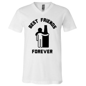 Funny Drinking Best Friend Forever Dad Saying V-Neck T-Shirt