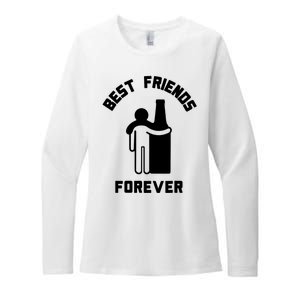 Funny Drinking Best Friend Forever Dad Saying Womens CVC Long Sleeve Shirt