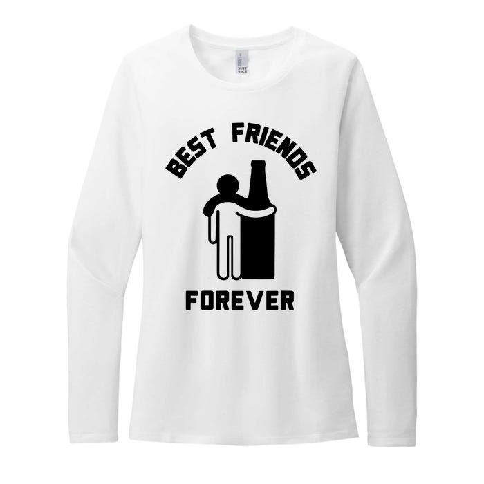 Funny Drinking Best Friend Forever Dad Saying Womens CVC Long Sleeve Shirt