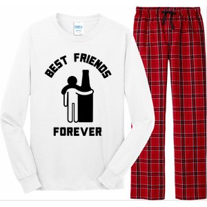 Funny Drinking Best Friend Forever Dad Saying Long Sleeve Pajama Set