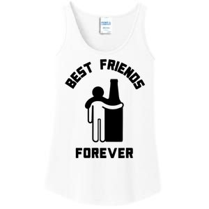 Funny Drinking Best Friend Forever Dad Saying Ladies Essential Tank