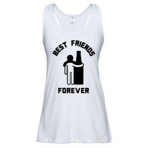 Funny Drinking Best Friend Forever Dad Saying Ladies Essential Flowy Tank