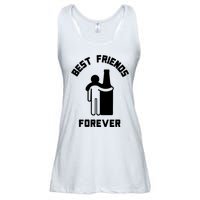 Funny Drinking Best Friend Forever Dad Saying Ladies Essential Flowy Tank