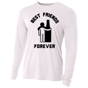 Funny Drinking Best Friend Forever Dad Saying Cooling Performance Long Sleeve Crew