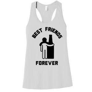 Funny Drinking Best Friend Forever Dad Saying Women's Racerback Tank