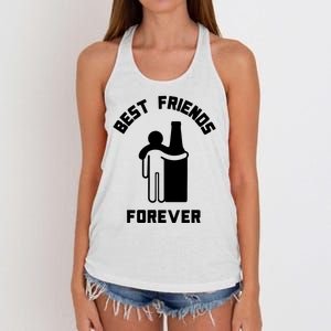 Funny Drinking Best Friend Forever Dad Saying Women's Knotted Racerback Tank