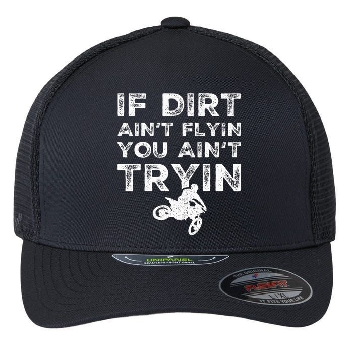 Funny Dirt Bike Riding Mx Motocross Rider Supercross Flexfit Unipanel Trucker Cap