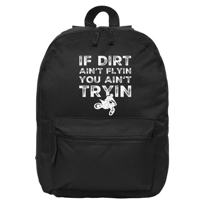 Funny Dirt Bike Riding Mx Motocross Rider Supercross 16 in Basic Backpack