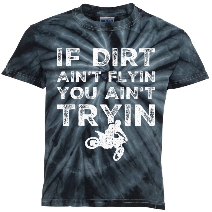 Funny Dirt Bike Riding Mx Motocross Rider Supercross Kids Tie-Dye T-Shirt