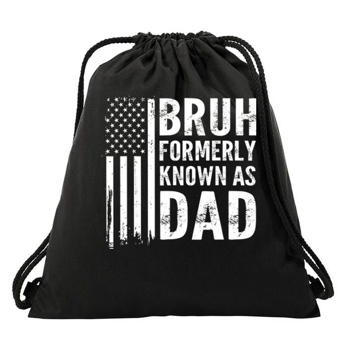 Funny Dad Bruh Formerly Known As Dad Drawstring Bag