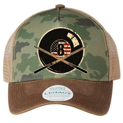 Father's Day Billiards Eight Balls With American Flag Gift For Dad Legacy Tie Dye Trucker Hat