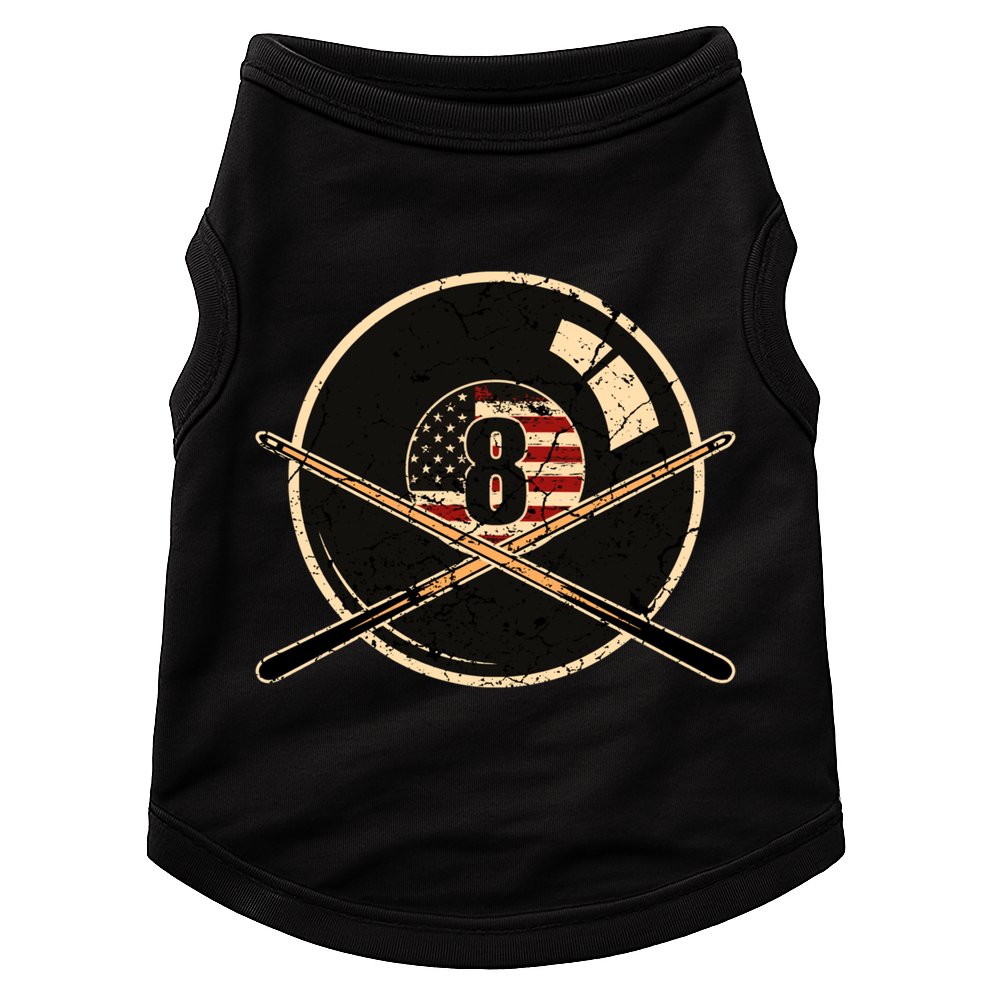 Father's Day Billiards Eight Balls With American Flag Gift For Dad Doggie Tank