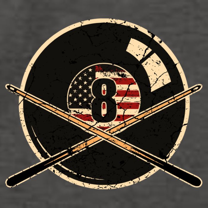 Father's Day Billiards Eight Balls With American Flag Gift For Dad Vector Backpack