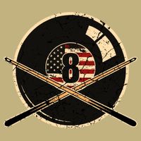 Father's Day Billiards Eight Balls With American Flag Gift For Dad Cooling Performance Crew T-Shirt