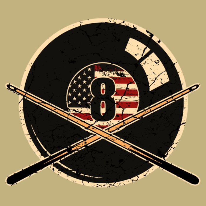 Father's Day Billiards Eight Balls With American Flag Gift For Dad Cooling Performance Crew T-Shirt