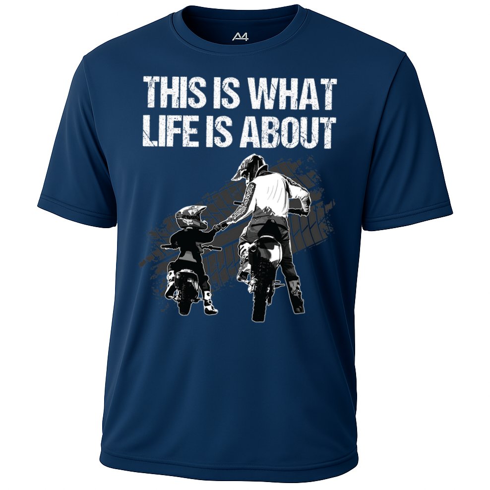 Funny Dirt Bike Art For Men Dad Boys Kid Motorcycle Lover Cooling Performance Crew T-Shirt