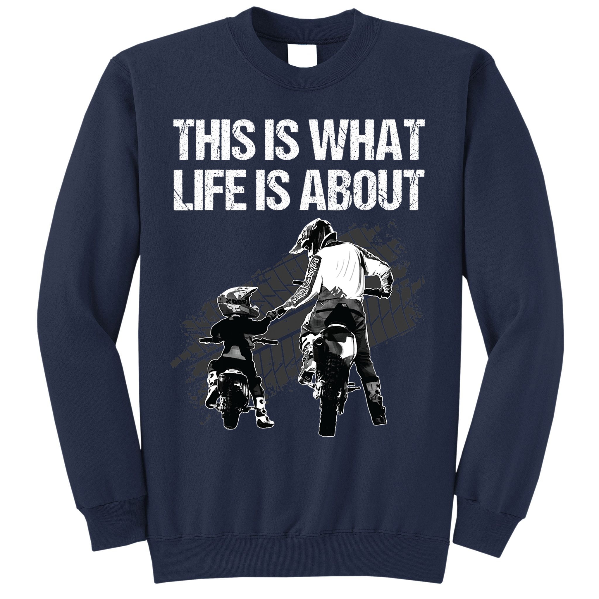 Funny Dirt Bike Art For Men Dad Boys Kid Motorcycle Lover Sweatshirt