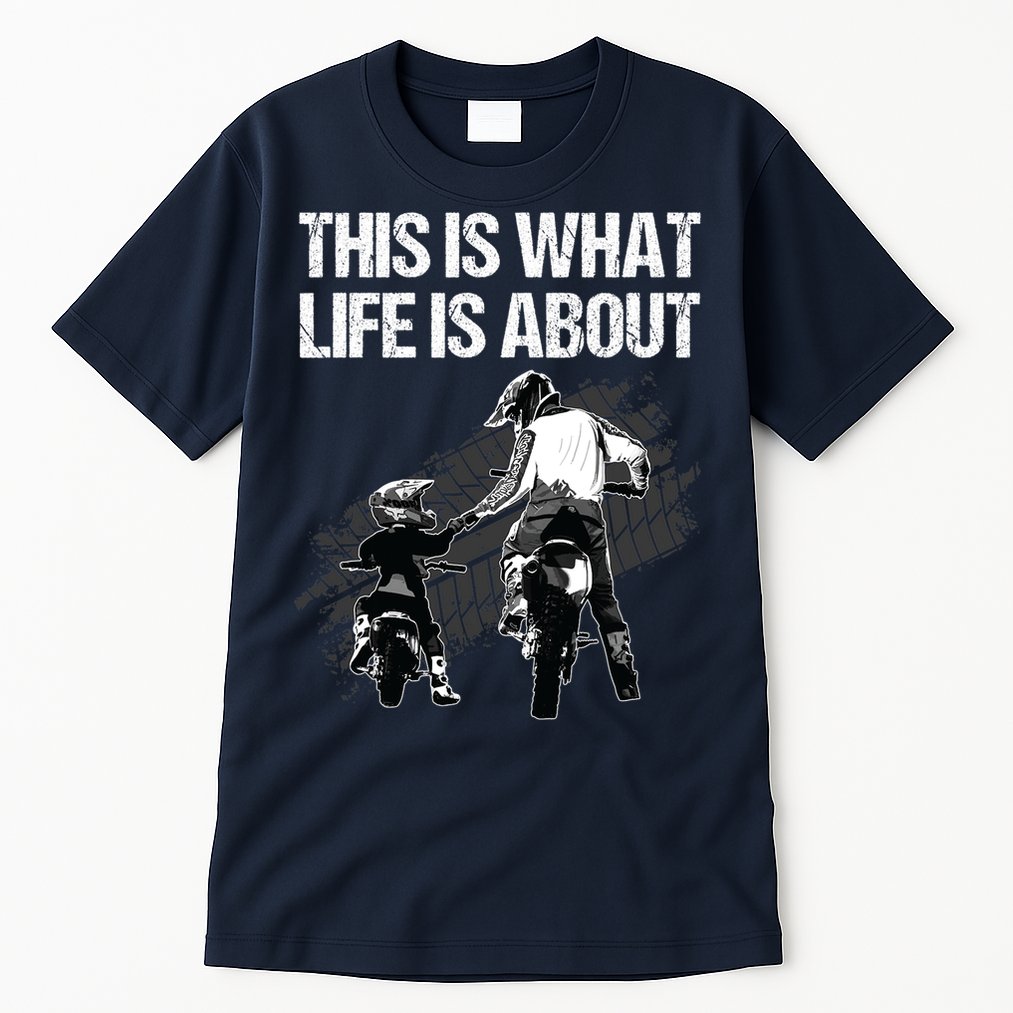 Funny Dirt Bike Art For Men Dad Boys Kid Motorcycle Lover Tall T-Shirt