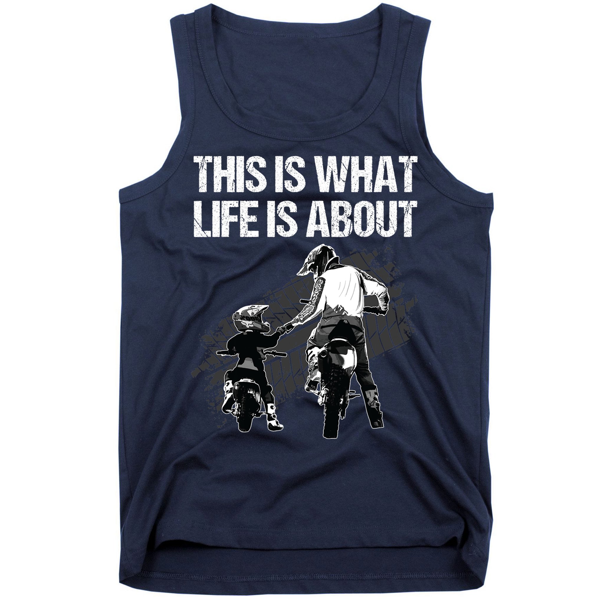 Funny Dirt Bike Art For Men Dad Boys Kid Motorcycle Lover Tank Top