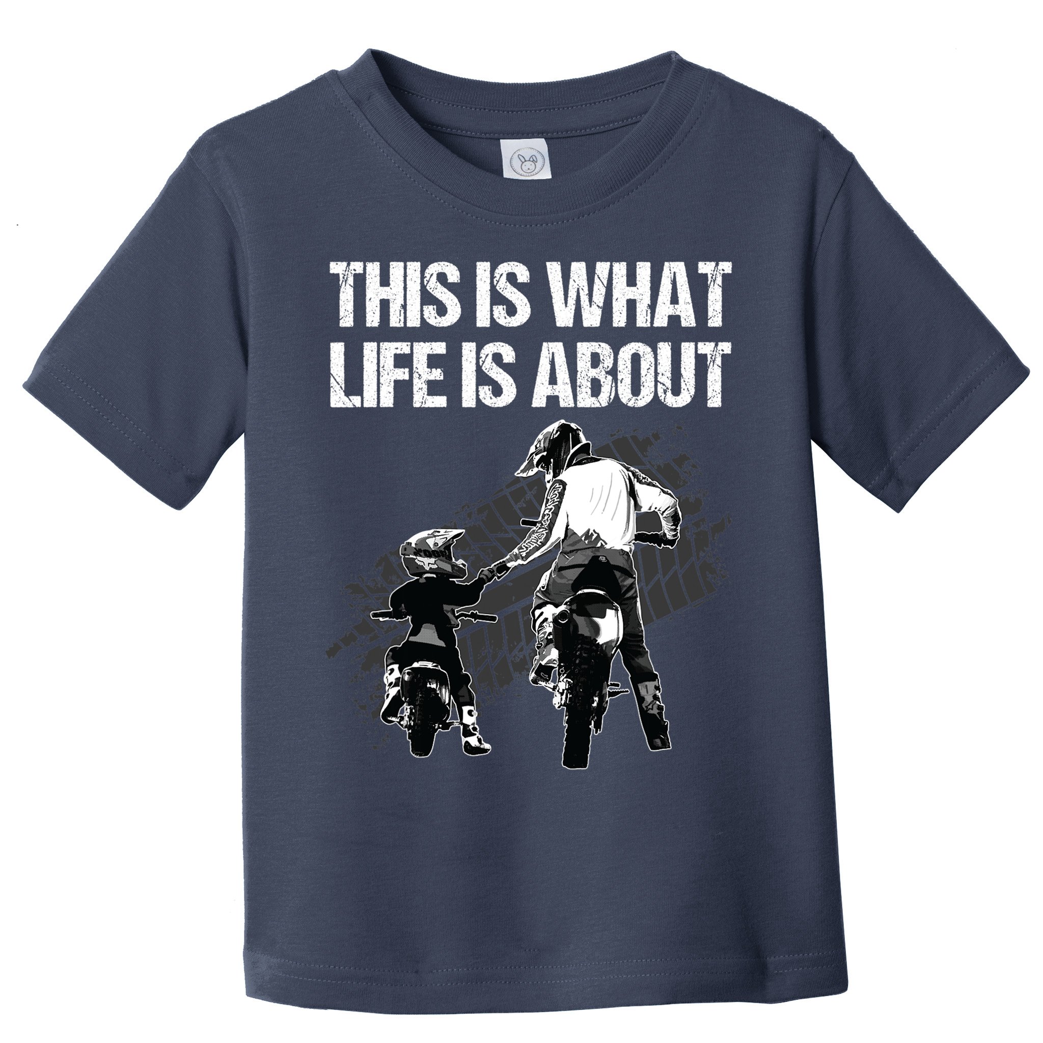 Funny Dirt Bike Art For Men Dad Boys Kid Motorcycle Lover Toddler T-Shirt