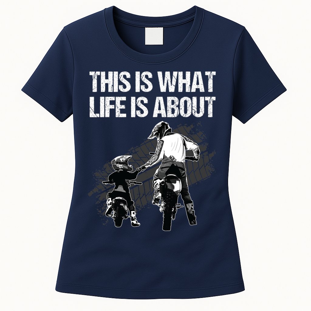 Funny Dirt Bike Art For Men Dad Boys Kid Motorcycle Lover Womens T-Shirt