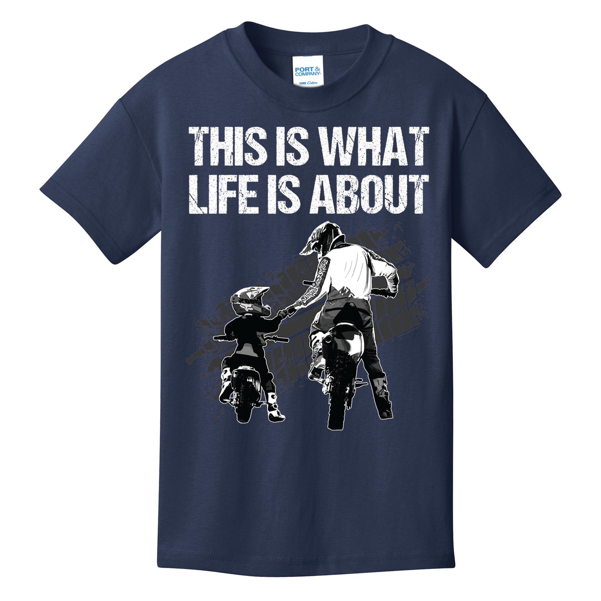 Funny Dirt Bike Art For Men Dad Boys Kid Motorcycle Lover Kids T-Shirt