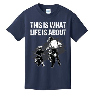 Funny Dirt Bike Art For Men Dad Boys Kid Motorcycle Lover Kids T-Shirt