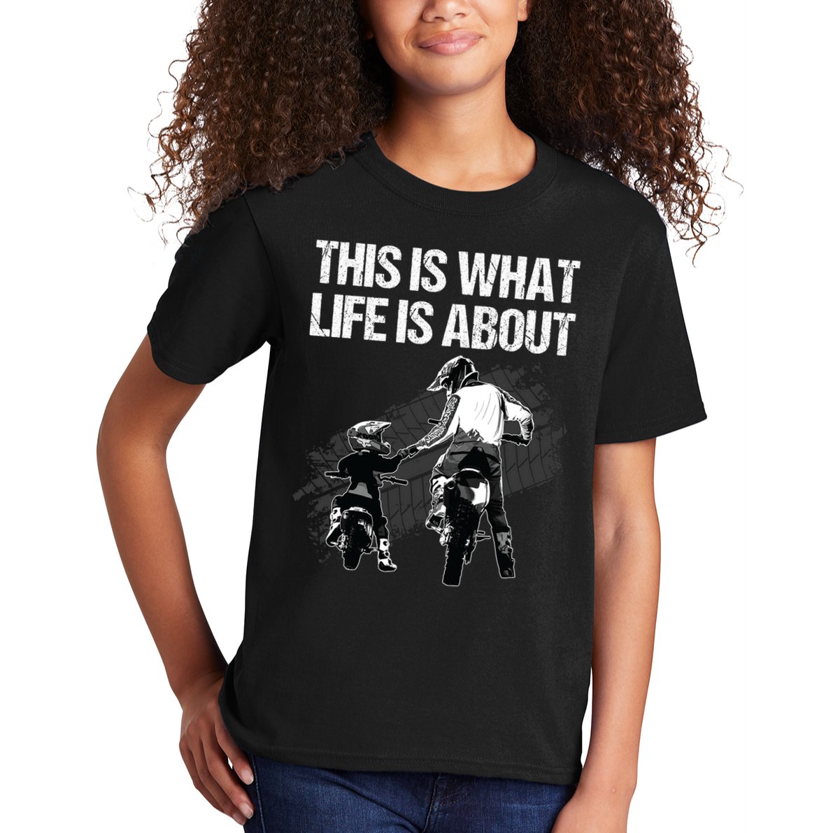 Funny Dirt Bike Art For Men Dad Boys Kid Motorcycle Lover Kids T-Shirt