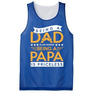 Fathers Day Being A Dad Is An Honor Papa Is Priceless Daddy Cute Gift Mesh Reversible Basketball Jersey Tank