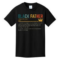 Fathers Day Black Father Definition African American Dad Kids T-Shirt