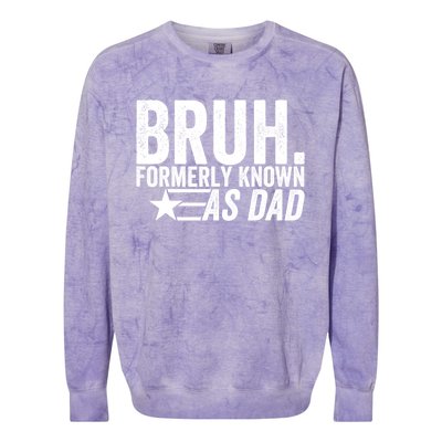 Funny Dad Bruh Formerly Known As Dad Colorblast Crewneck Sweatshirt