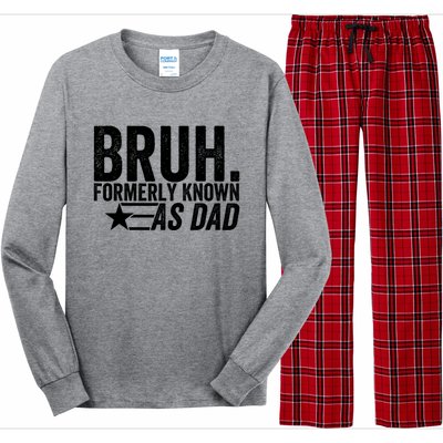 Funny Dad Bruh Formerly Known As Dad Long Sleeve Pajama Set